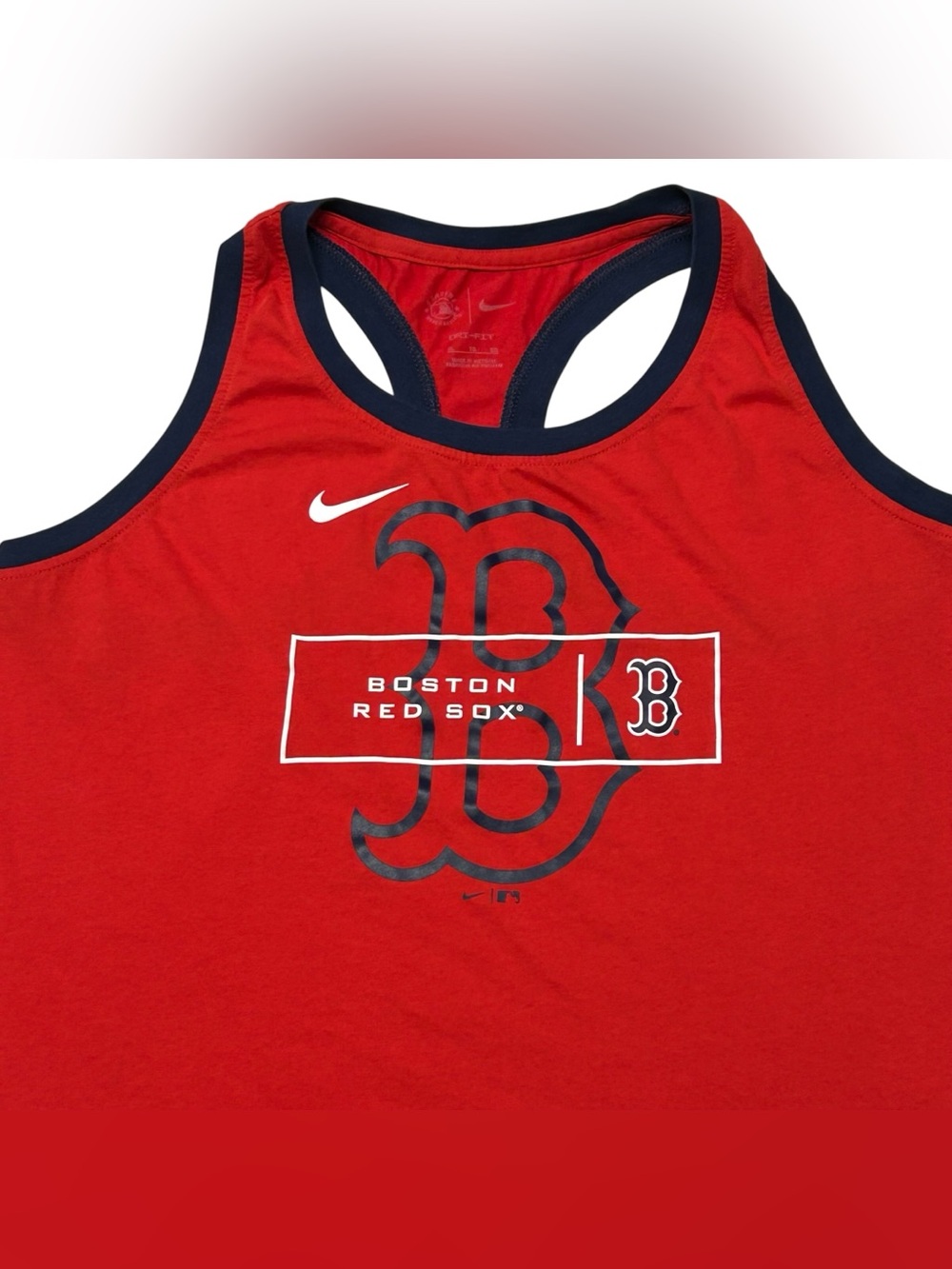 Boston Red Sox MLB Womens Size XL Tank Top Racerback Gym Running Fan Activewear - Picture 4 of 9